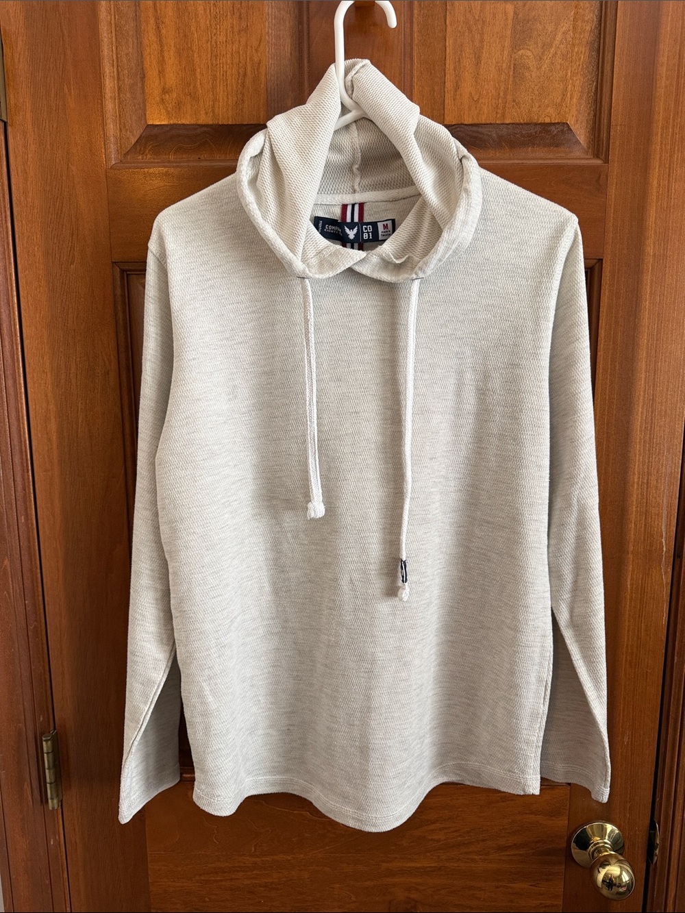 Casual Cream Hooded Pullover Sweatshirt by Company81